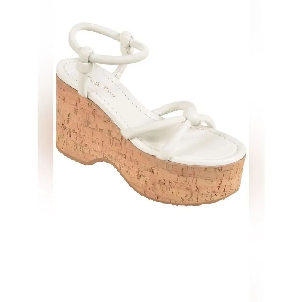 GIANVITO ROSSI
Alma knotted leather platform sandals
